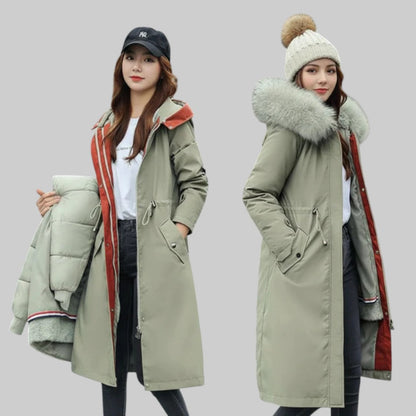 ARIEL | DAMEN-WINTERJACKE MIT KAPUZE UND WEICHEM KRAGEN