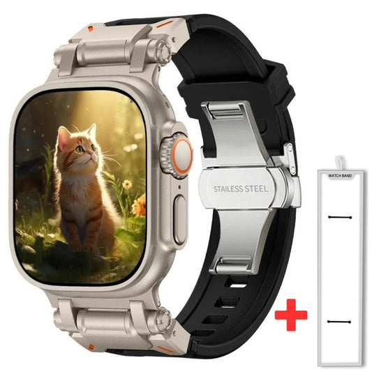 TitaniumBuckle™️ Siliconen Apple Watch Bandje