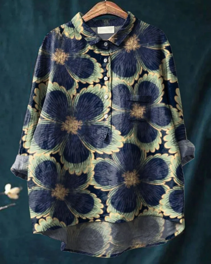 Jenny | Stijlvolle bloemenblouse met knoopjes