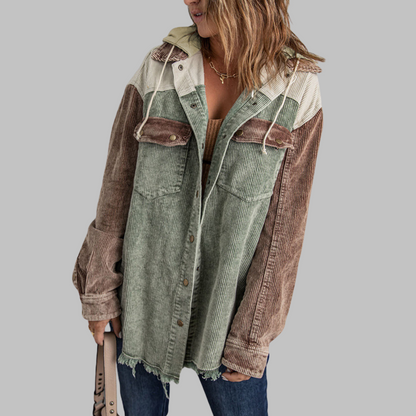 DABRINA™ – Klassische Kapuzenjacke mit Knopfleiste und langen Ärmeln
