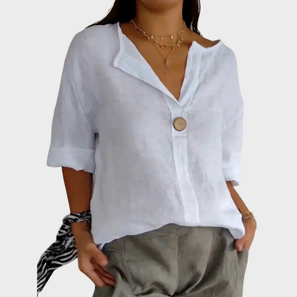 SILVIA – LÄSSIGE BLUSE MIT V-AUSSCHNITT