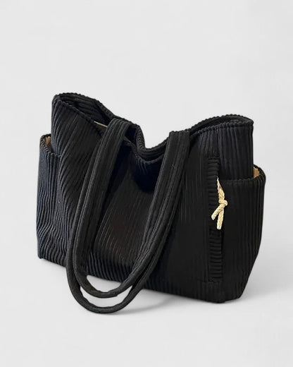 Liorane | Luxuriöse Ripp-Tote-Bag mit Kordel-Detail