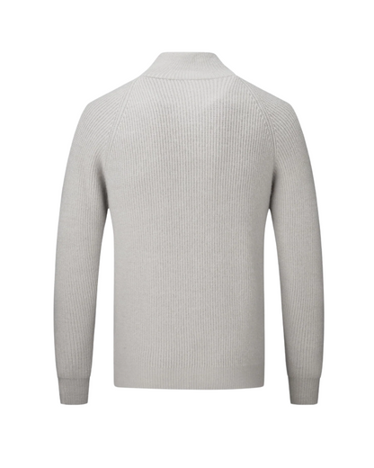 Vier Jahreszeiten Merinowolle Strickjacke mit Reißverschluss