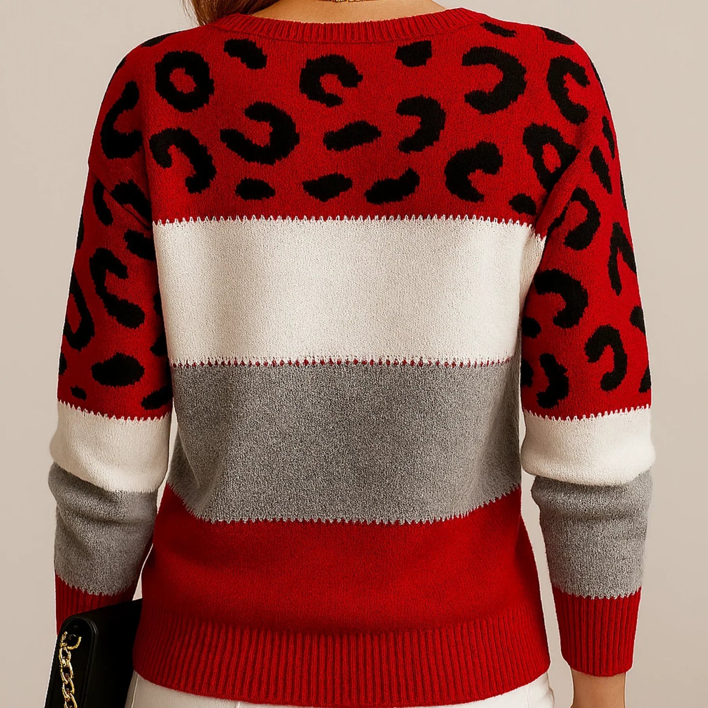 Pascaline | Lässiger Pullover mit Leopardenmuster