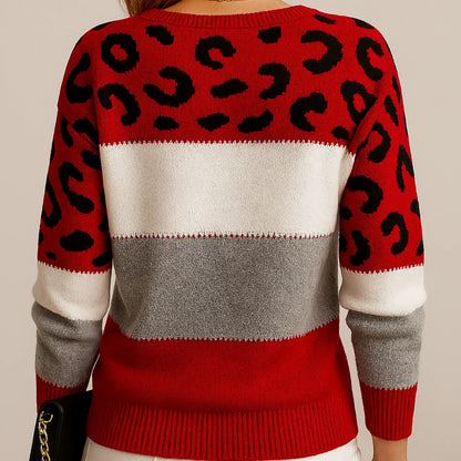 Pascaline | Lässiger Pullover mit Leopardenmuster