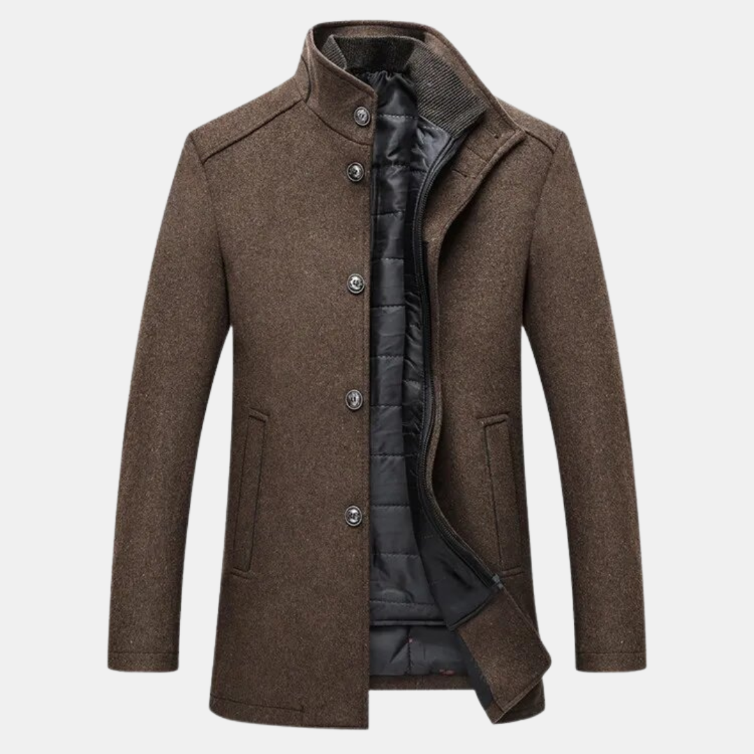 Jonathan™ | Dikke wollen trenchcoat
