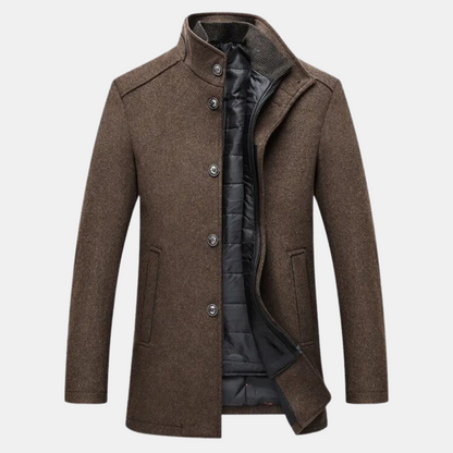 Jonathan™ | Dikke wollen trenchcoat