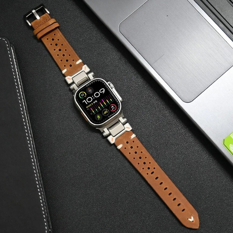 TitaniumTouch Leder Apple Watch Armband