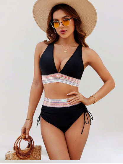 Lidia | Bikini-set met hoge taille en blote buik |