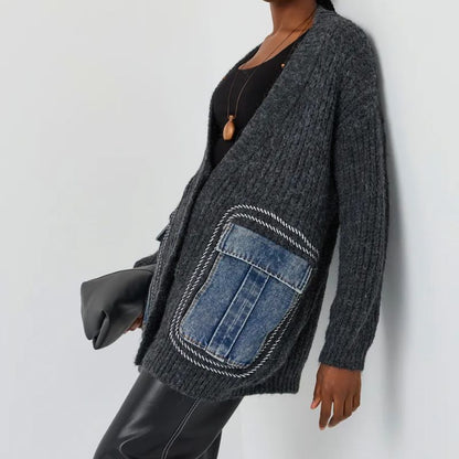 Marone Strickjacke