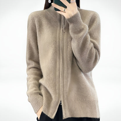 Giovana – Kaschmir-Cardigan mit Reißverschluss