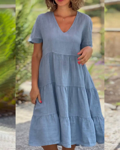 Susan - V-Ausschnitt Kleid