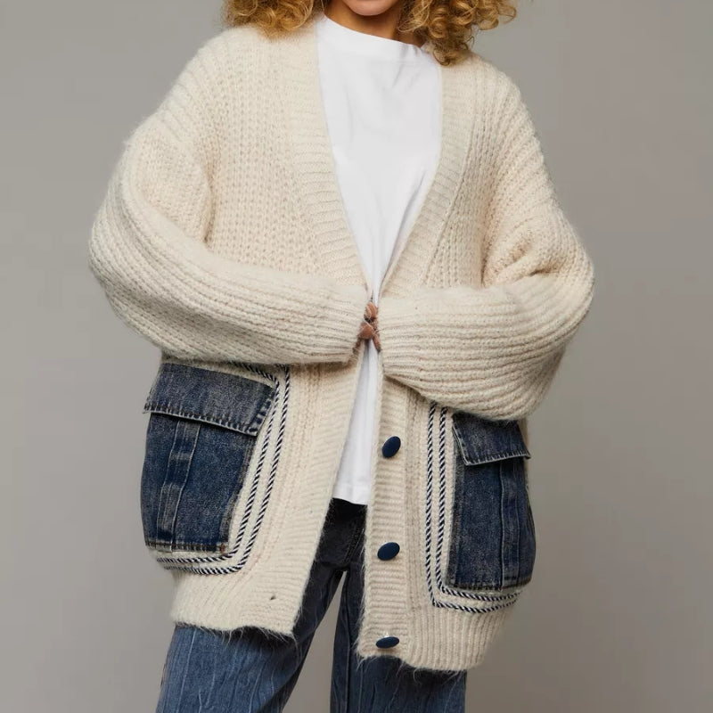 Marone Strickjacke