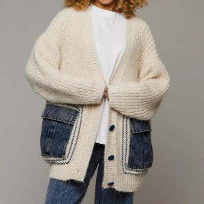 Marone Strickjacke