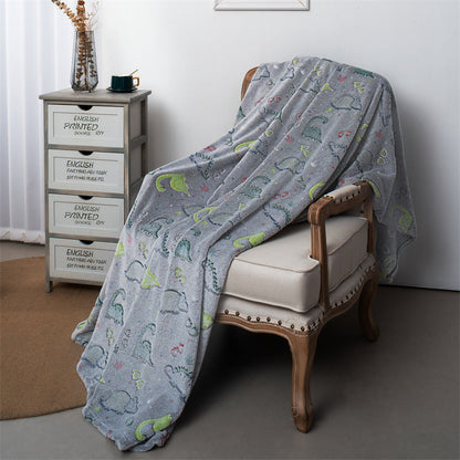 Flanell-Kinderdecke mit Dinosauriern