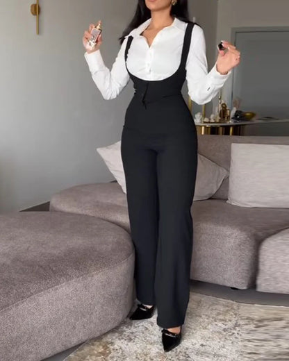 Two-piece dungaree jumpsuit set - Durane