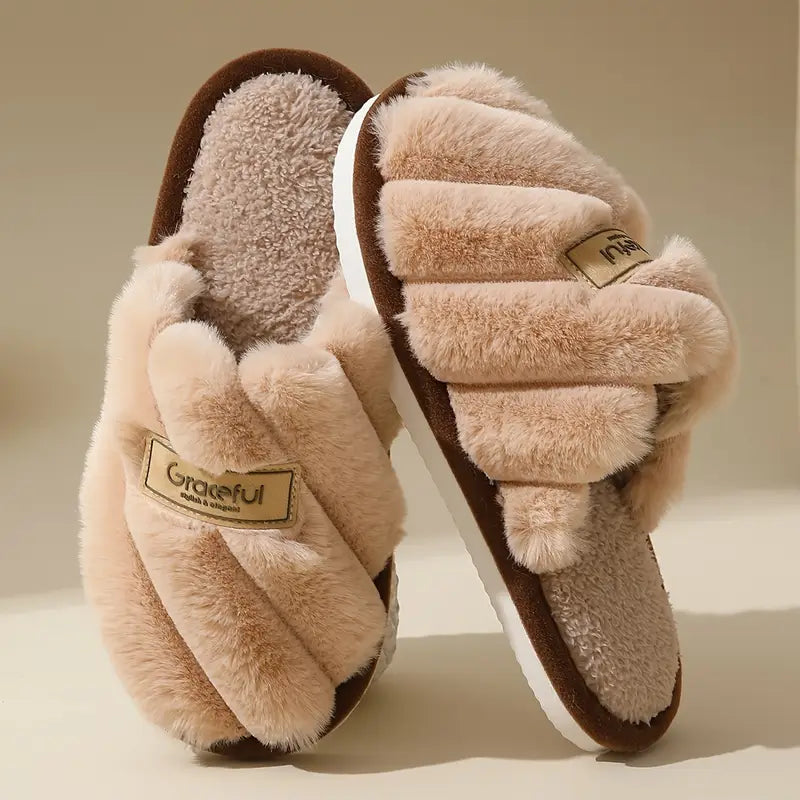 Sierlijke Faux Fur Slides