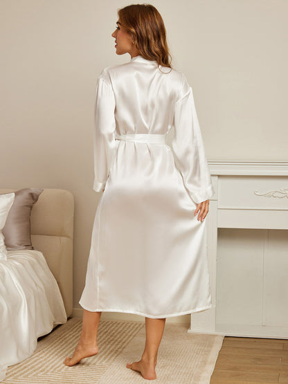 Robe longue élégante en soie pure pour femme