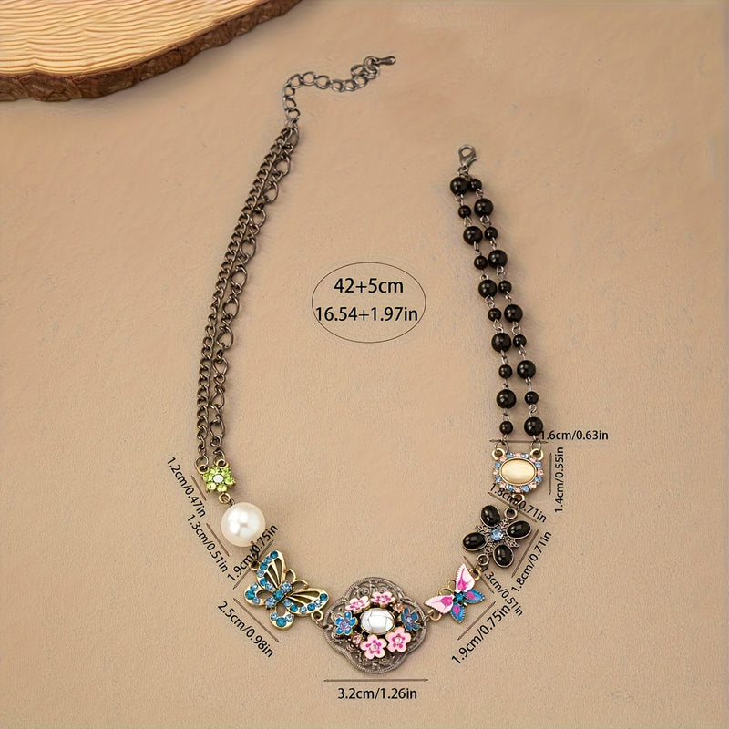 Vintage Etnische Vlinderketting