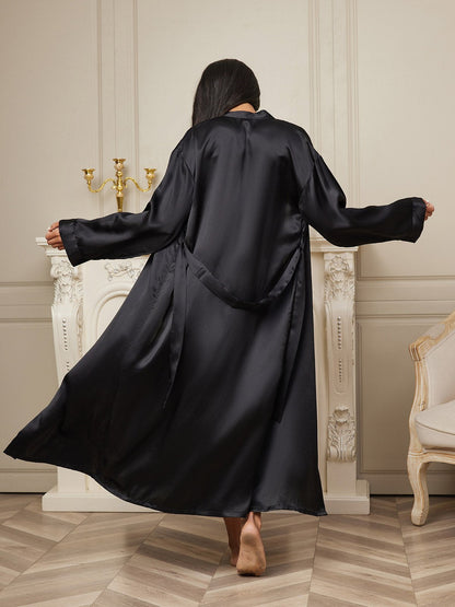 Robe longue élégante en soie pure pour femme