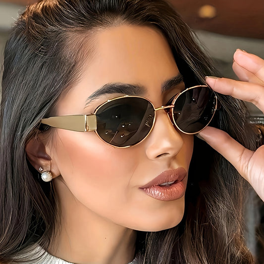 GLAM – Edelstahl-Ovalbrille mit Polarizer