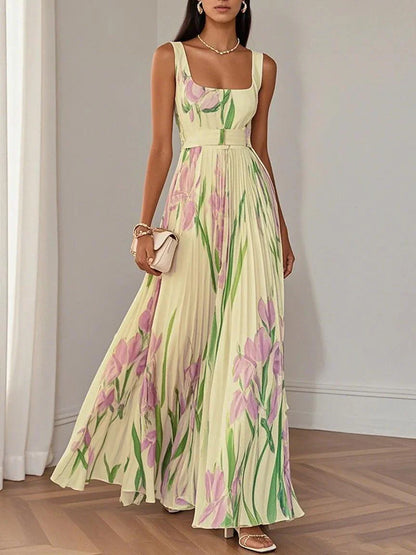 Liviana | Geplooide maxi-jurk