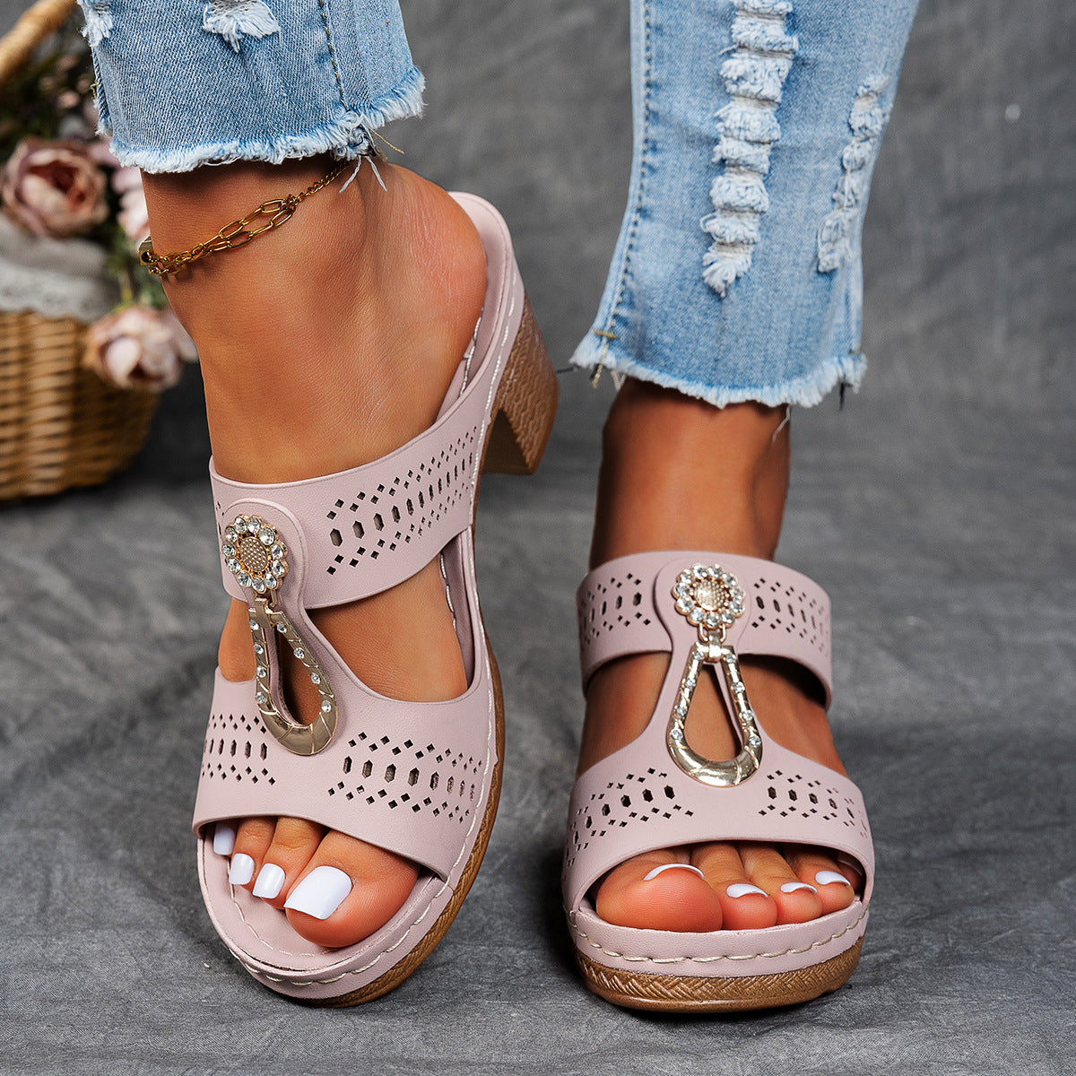 Nicoleta – Orthopedische Sandaal Met Zirkonia
