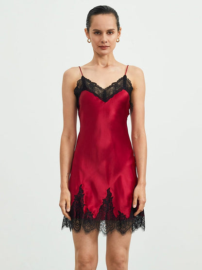 Robe de Nuit en Dentelle de Soie Pure