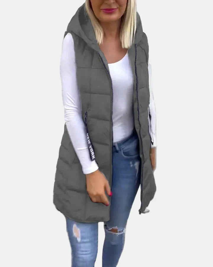 Maeve | Mouwloze gewatteerde jas