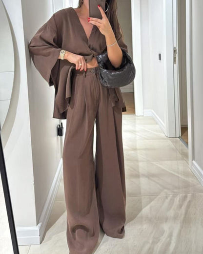 THARAH | Casual V-hals set