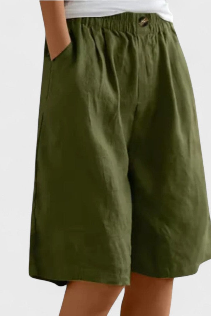 Elegante korte broek - Groen