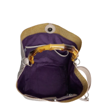 Claire damesleren tas in nudekleurige reptiel-look