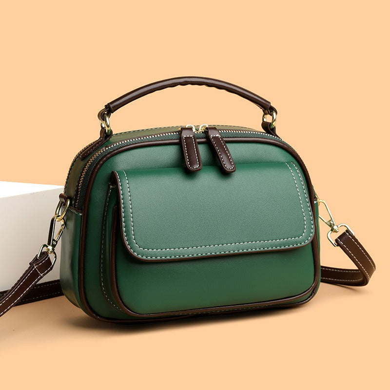 Sac à bandoulière en cuir synthétique pour femme avec structure compacte - Mireille