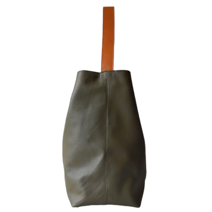 Serenity olijfgroene leren handtas voor dames
