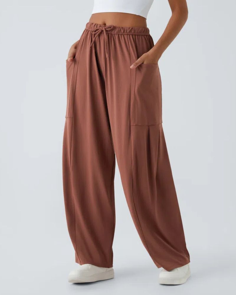 Monelle™ | Soepelvallende wide-leg broek