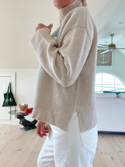 Retro Kaschmir Rollkragen Ski Pullover