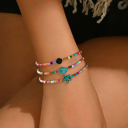 Boheemse armband met gekleurde kralen
