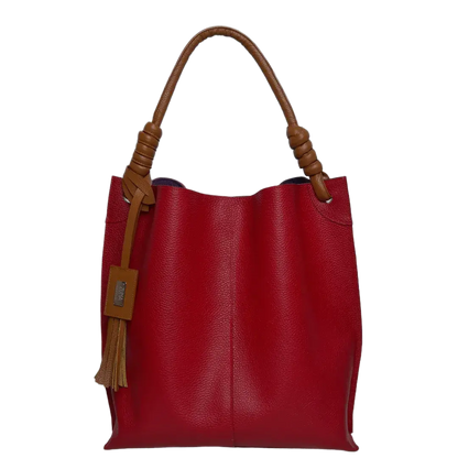 Fernanda rode leren handtas voor dames
