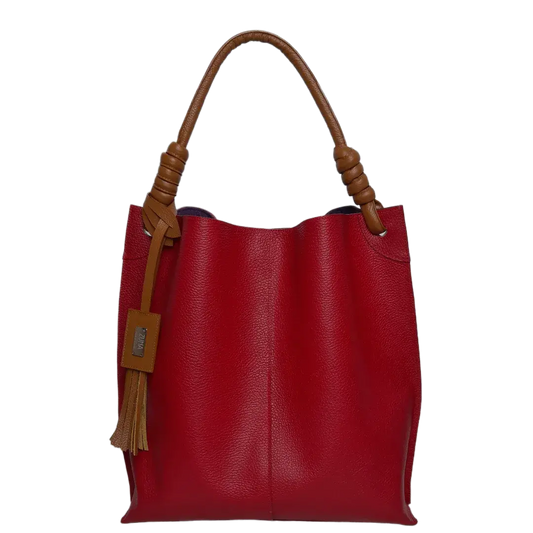 Fernanda rote Lederhandtasche für Frauen