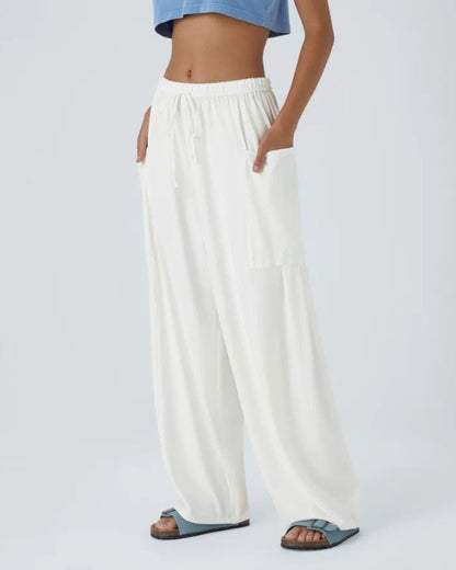 Monelle™ | Soepelvallende wide-leg broek