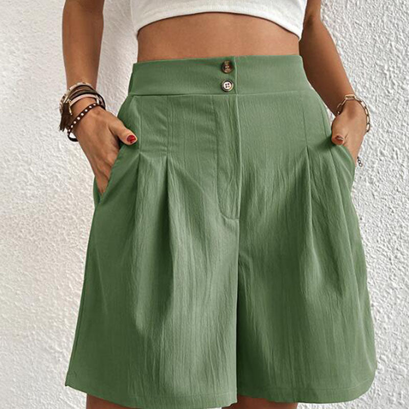 Idun | Stilvolle High-Waist Falten-Shorts