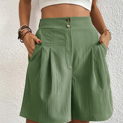 Idun | Stilvolle High-Waist Falten-Shorts