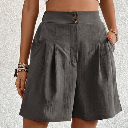 Idun | Stilvolle High-Waist Falten-Shorts
