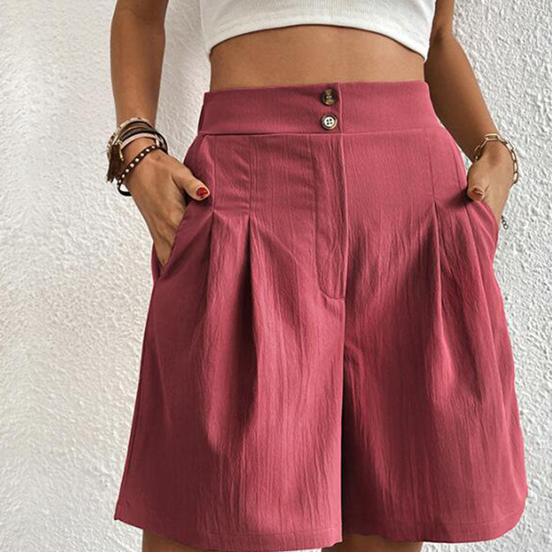Idun | Stilvolle High-Waist Falten-Shorts