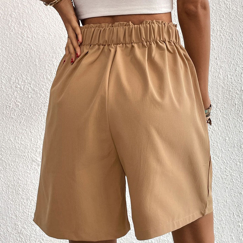 Idun | Stilvolle High-Waist Falten-Shorts