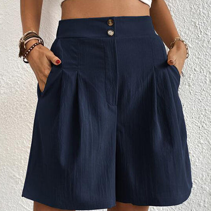 Idun | Stilvolle High-Waist Falten-Shorts