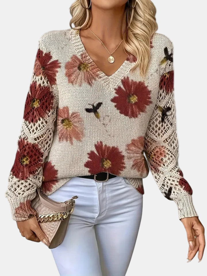 Elara™ | Cardigan mit floraler Eleganz