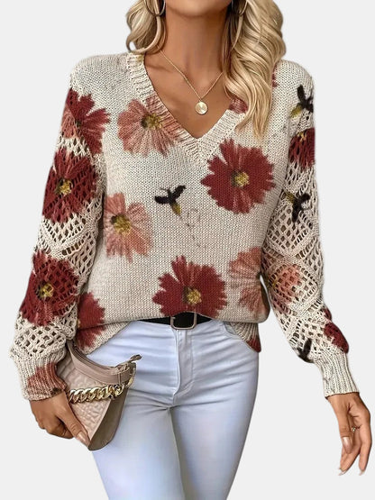 Elara™ | Cardigan mit floraler Eleganz