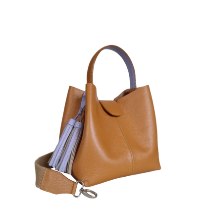 Lucia kleine Lederhandtasche für Frauen in Honigfarbe