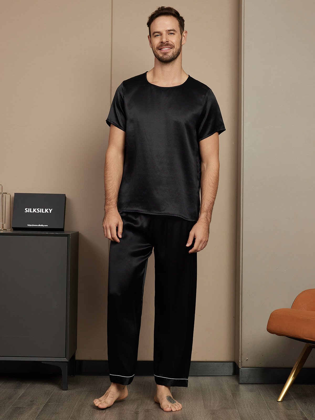Pyjama Classique pour Homme en Soie Pure